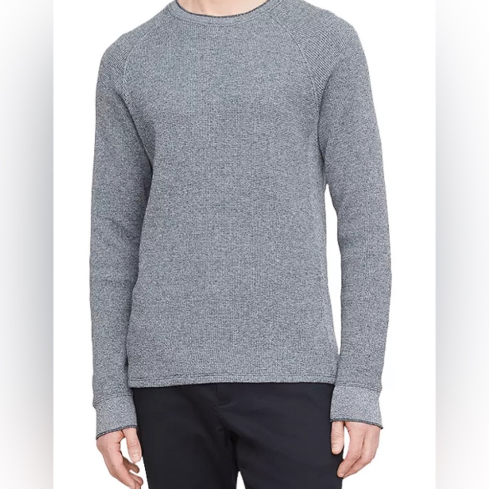 Super soft And stylish - Men’s L VINCE Mouline Slim Fit Thermal Crewneck Sweater
